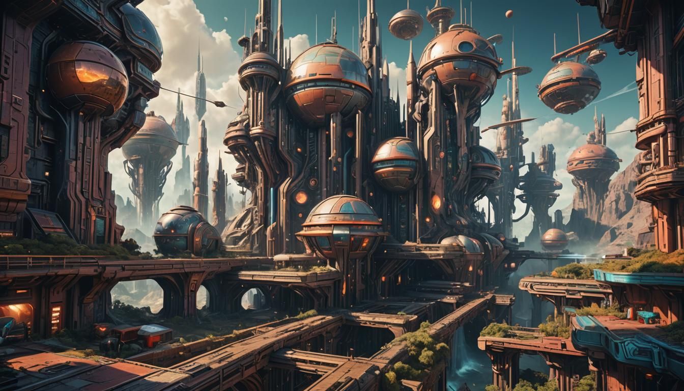 Retrofuturistic Concept Art in 8K Resolution