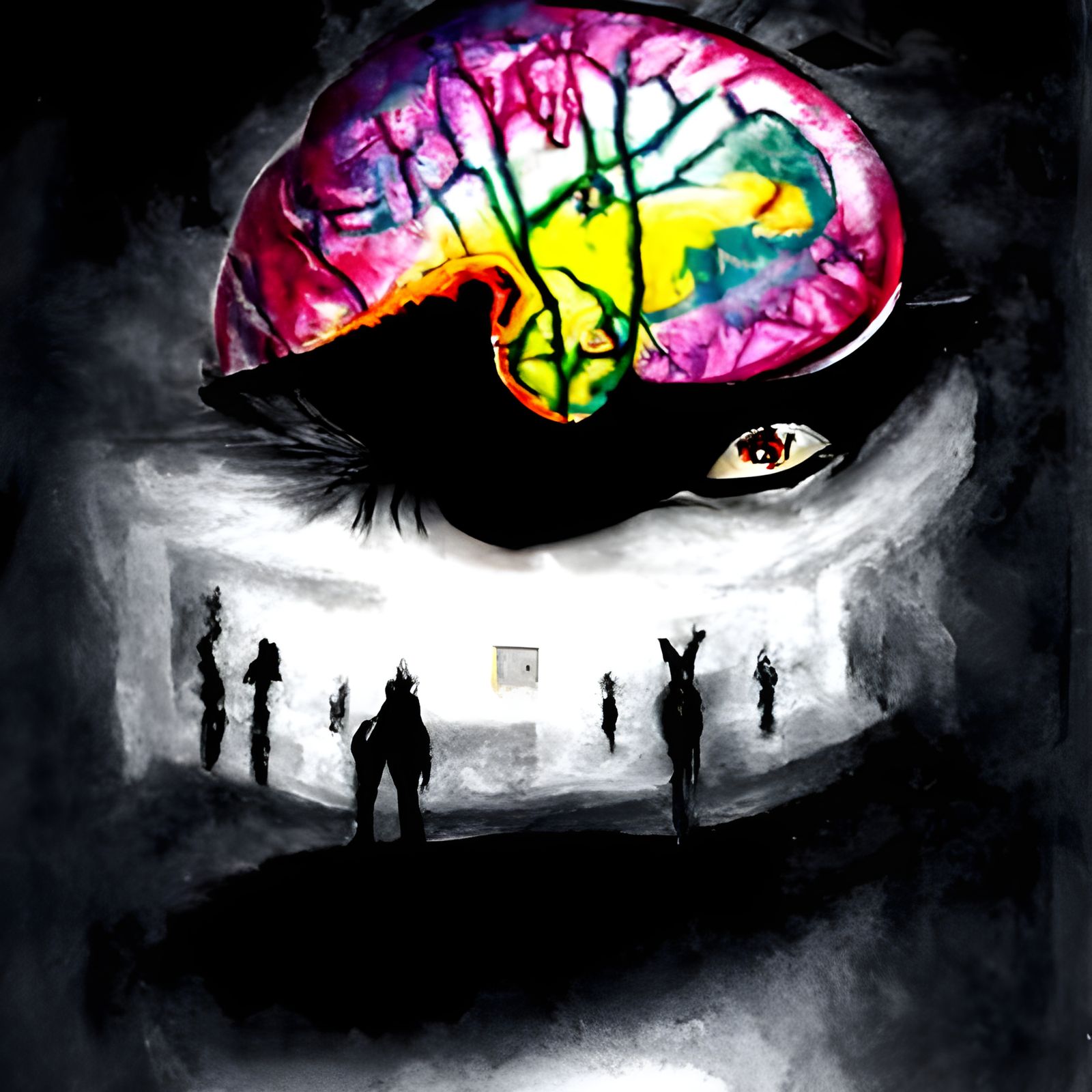 Poster Art Exploring Mental Health Concepts