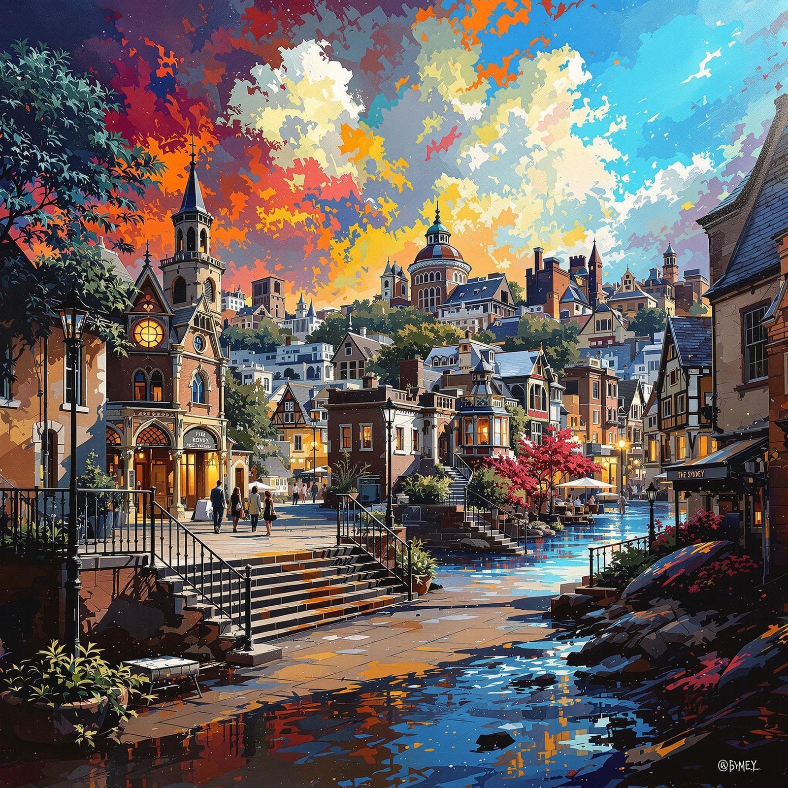 Hyperrealistic View of The Rocks, Sydney Australia