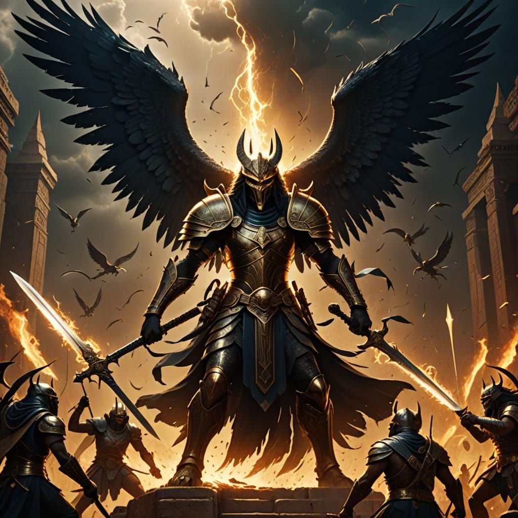 Seraphim Engage Annubis and Leviathan in Epic Heavenly Battl...