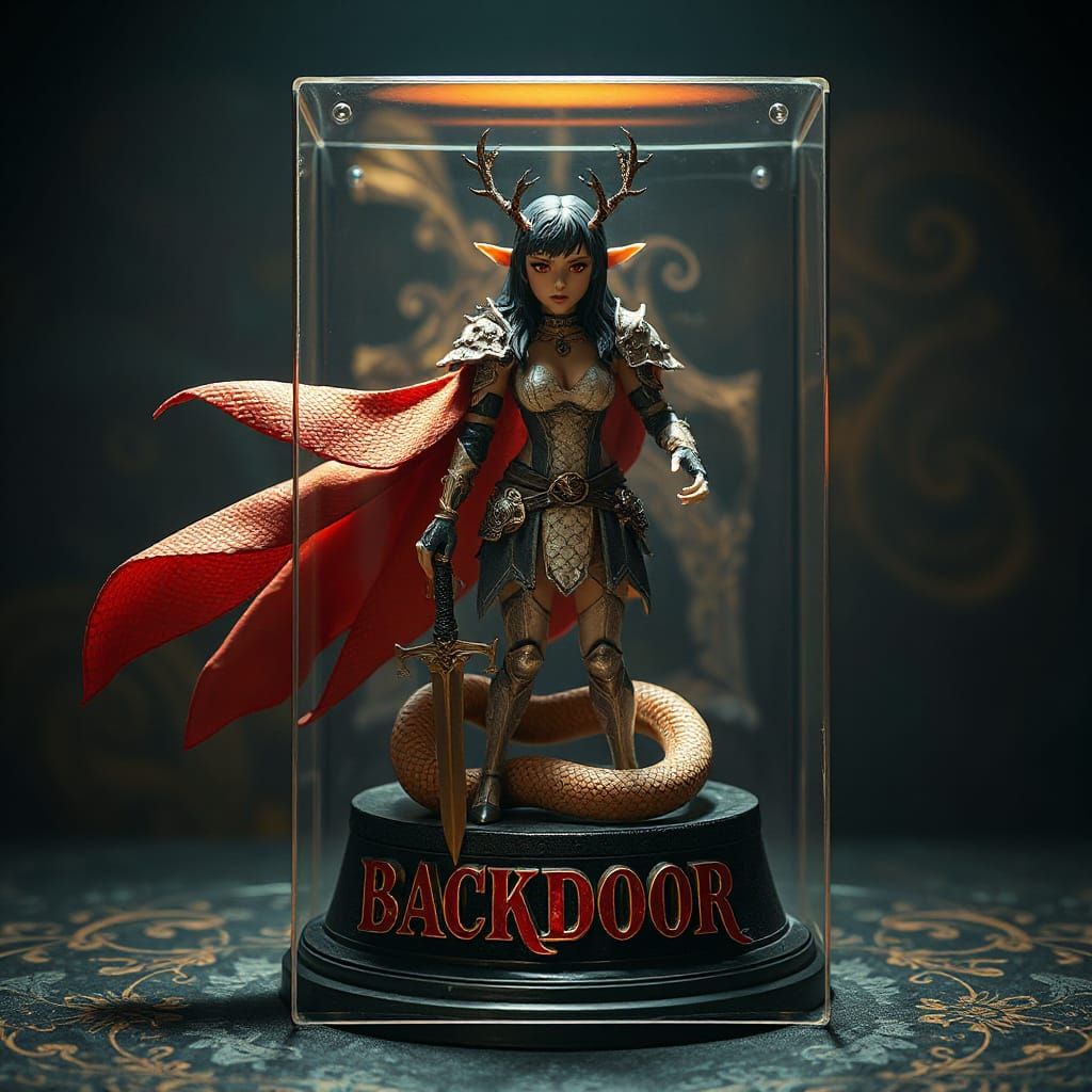 Majestic Goth Elf Action Figure in Mystical Realm