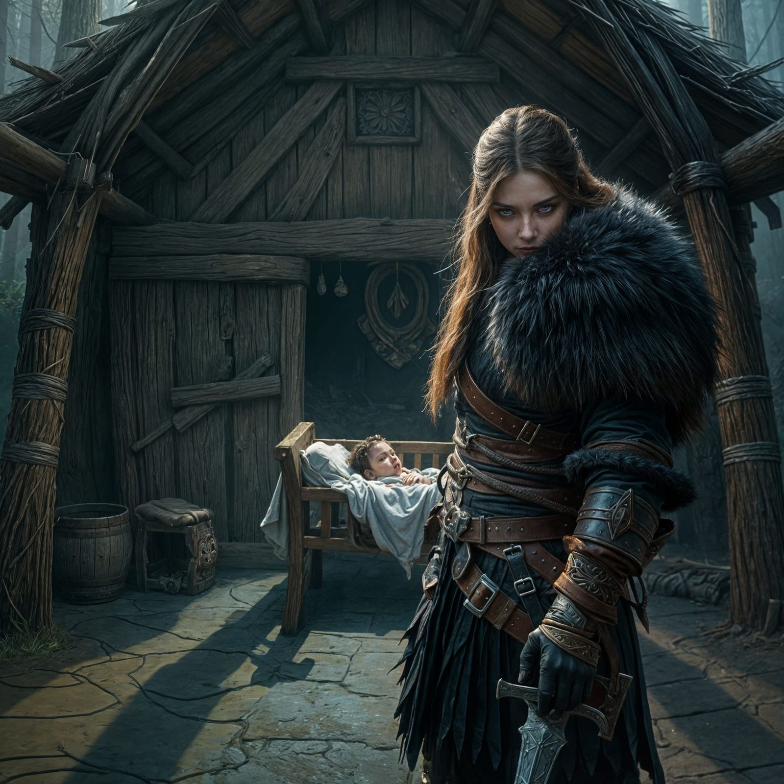 Mother's Unyielding Defiance in Fantastical Realm