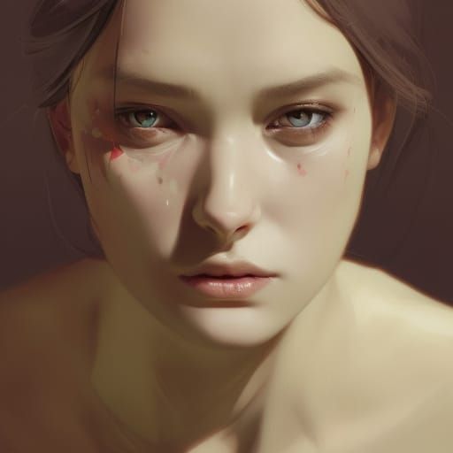 Lonely Figure: Detailed Portrait with Dynamic Lighting