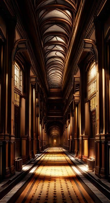 Hallway of Eyes: Dark Fantasy Concept Art