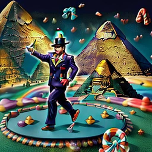 Michael Jackson Dances with Dolphin in Candy Land