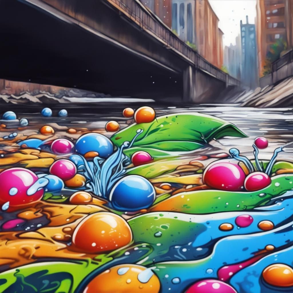 Youtube Underwater: Graffiti Art with Bubbles and Weeds
