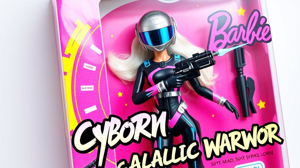 Cyborg Barbie: Galactic Warrior in Sci-Fi Style