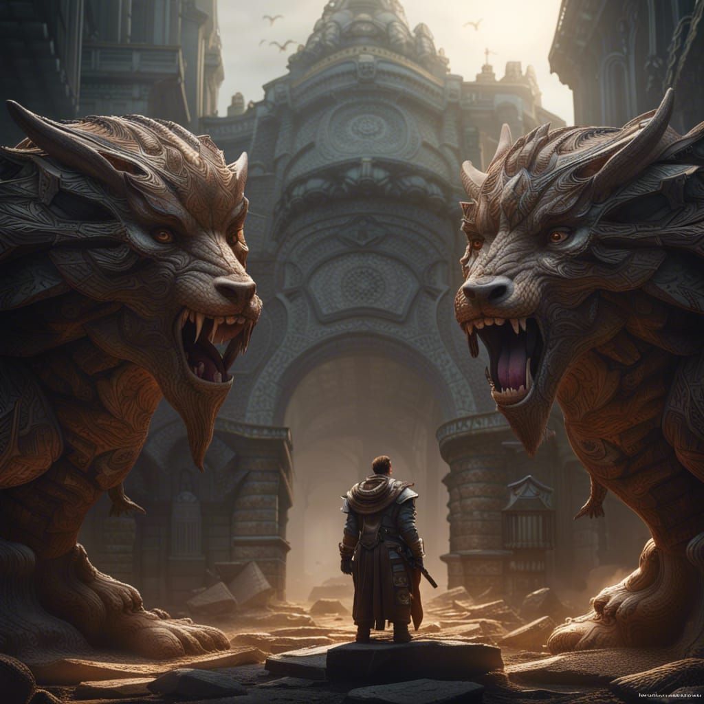 Hyperrealistic Labyrinth Maze in Dark Fantasy Style