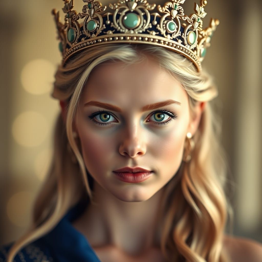 Stunning Royal Portrait in Elegant Studio Style