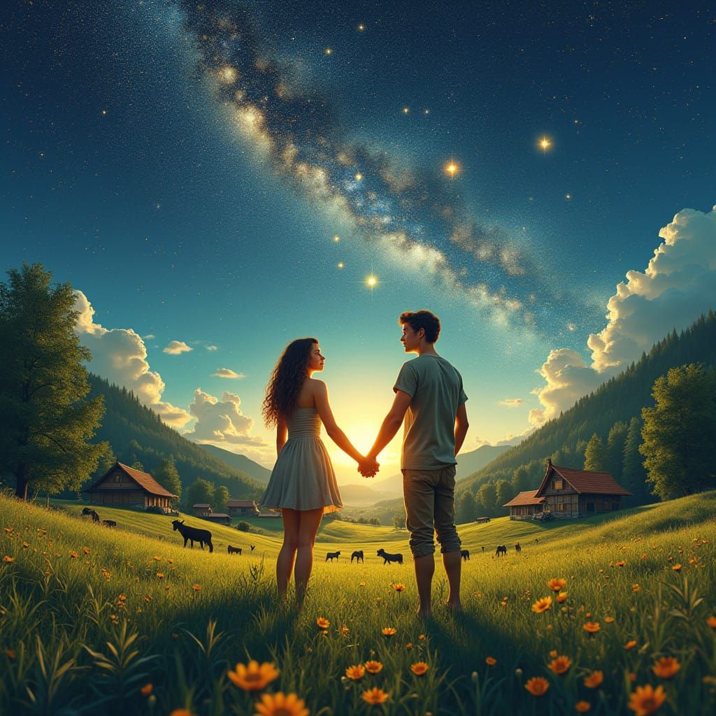 Couple Enchanted by Celestial Spectacle in Munzur Valley's E...