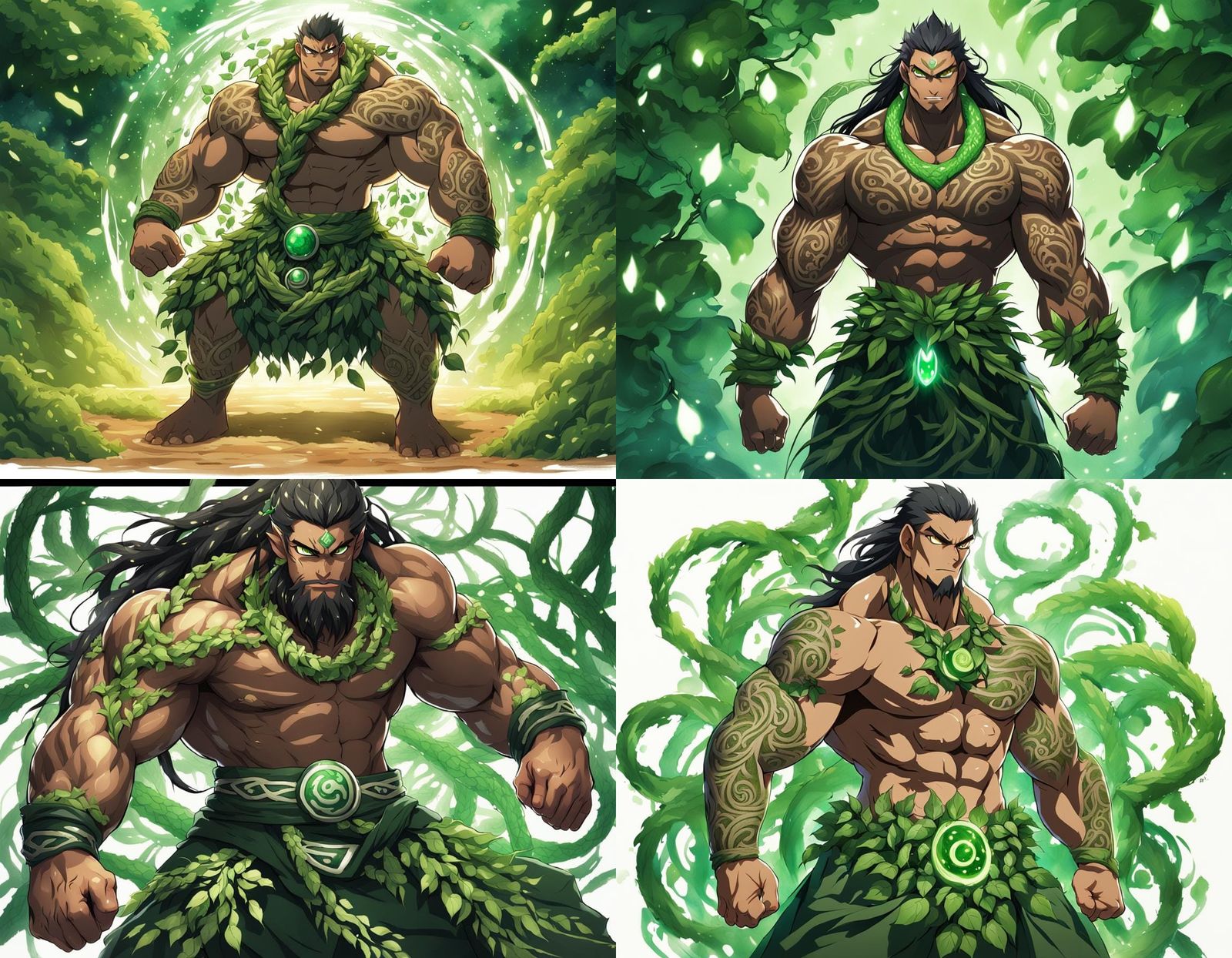 Maori God in Anime Style