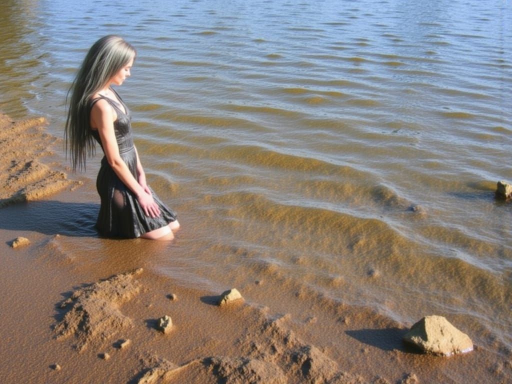 Monochrome Siren in Textured Sculptural Painting