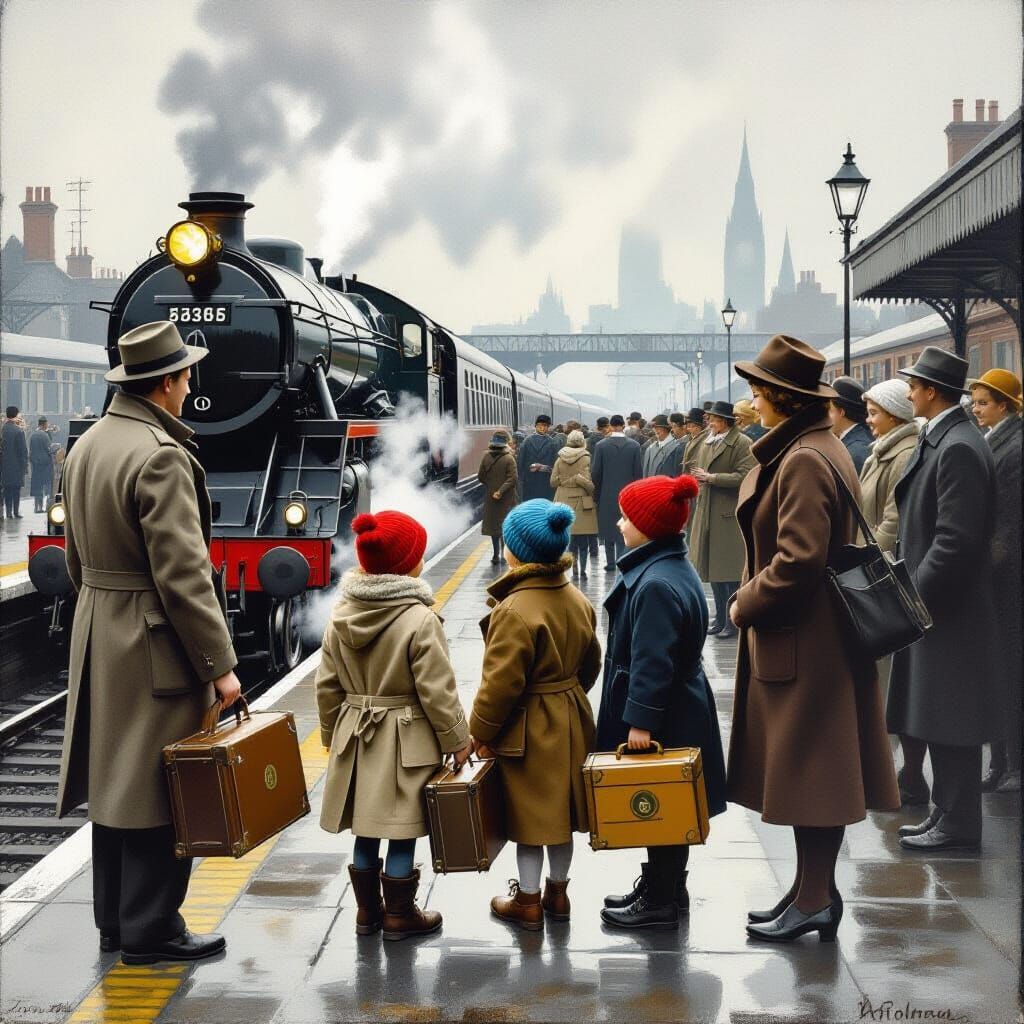 Children Evacuated From London During Wartime, Somber Realis...