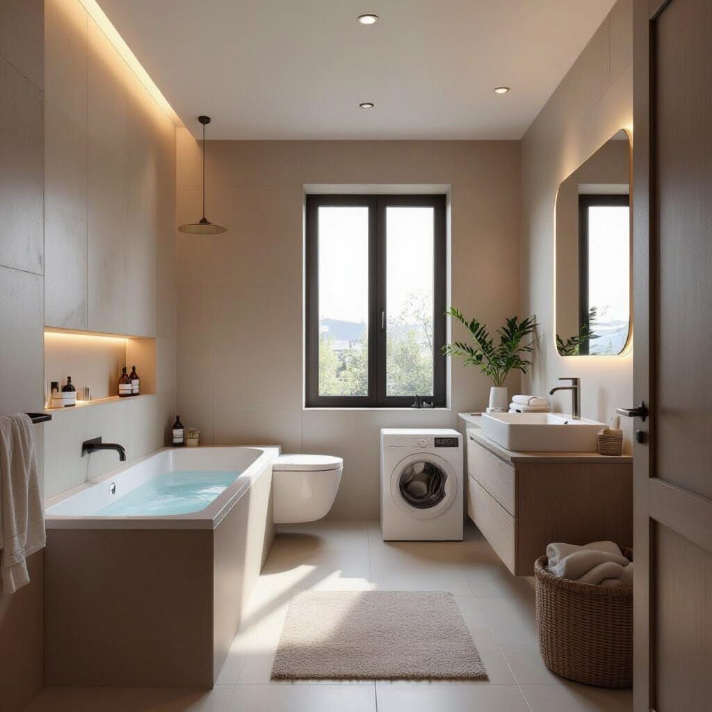 Minimalist Bathroom Design with Natural Light