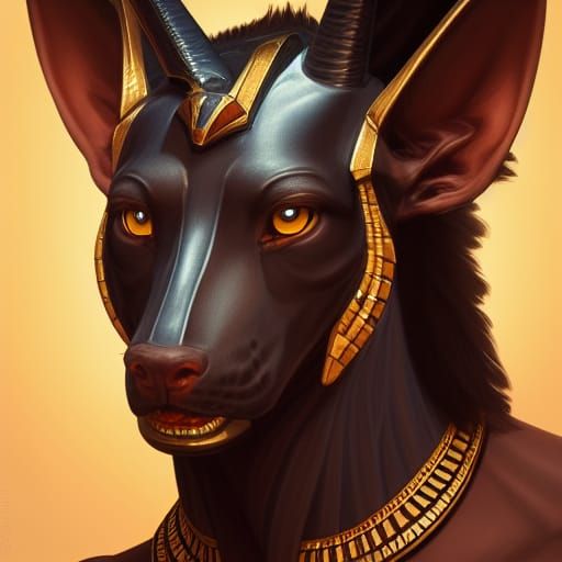 Hyperdetailed Portrait of Anubis in Unreal Engine 5