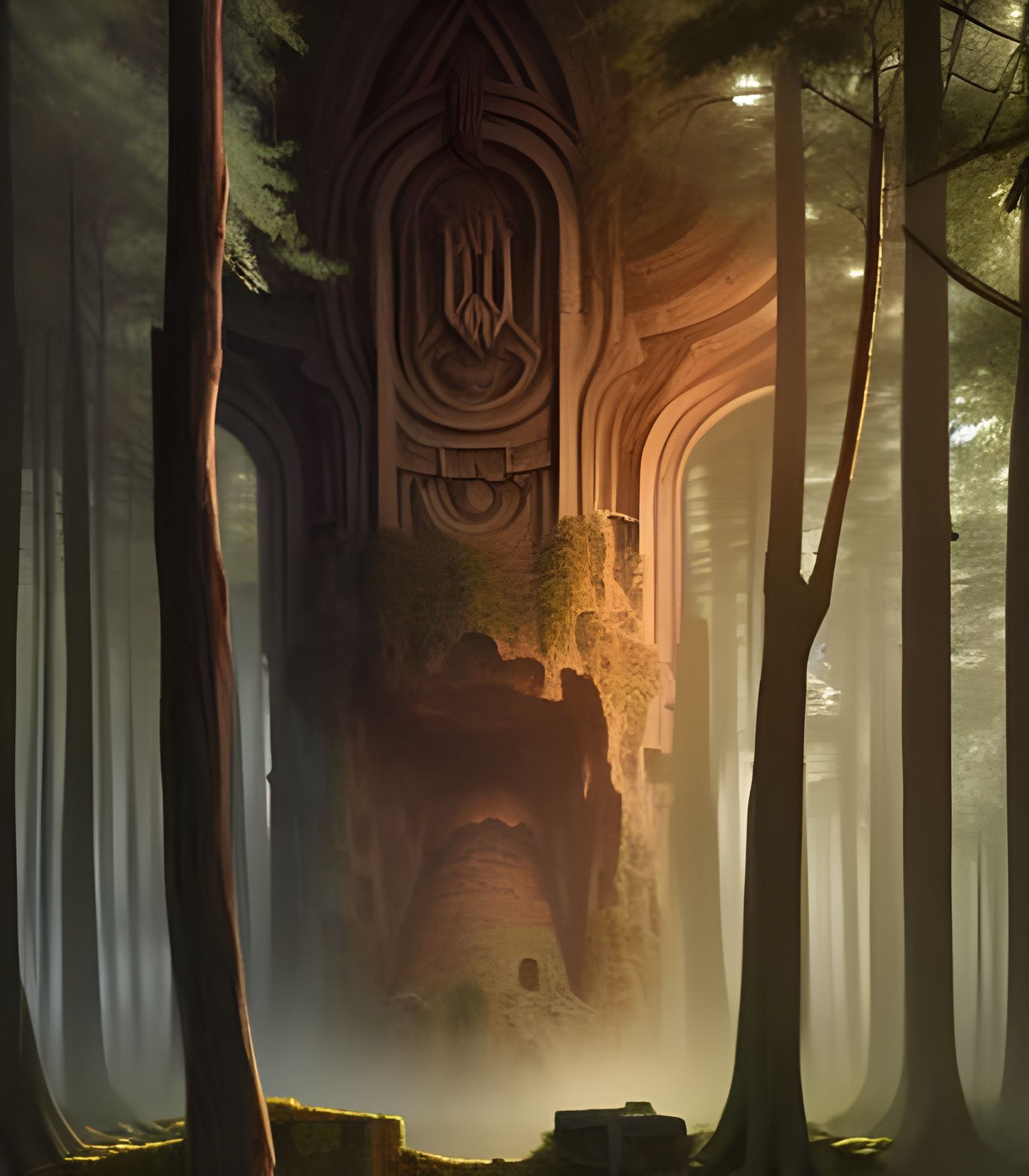 Eldritch Ruins and Stargate in Hollow Earth