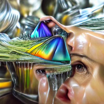 Iridescent Mindscape in Hyperreal 3D
