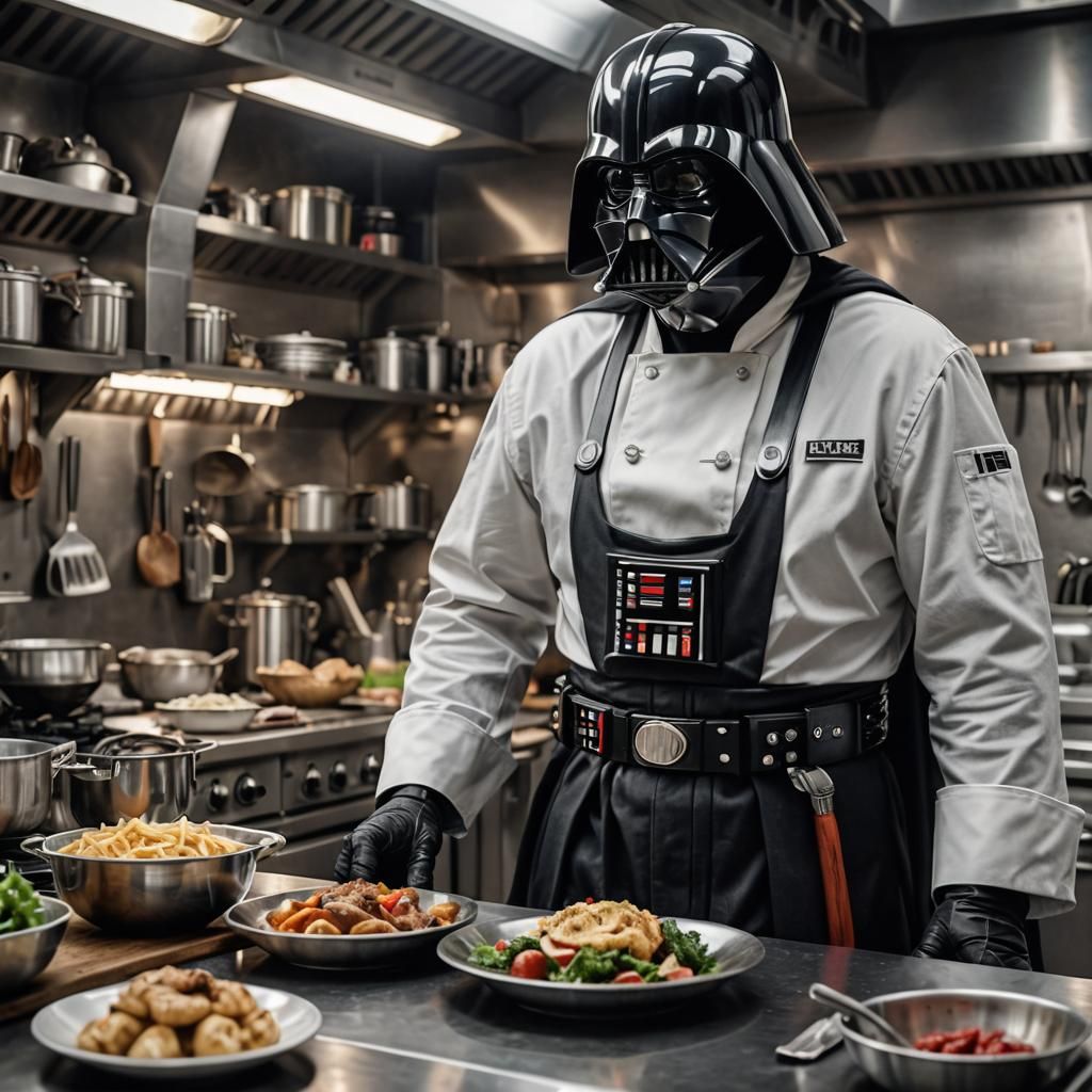 Darth Vader as Hyperrealistic Chef