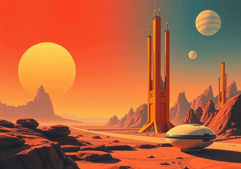 Retro-Futuristic Surrealist Poster Art