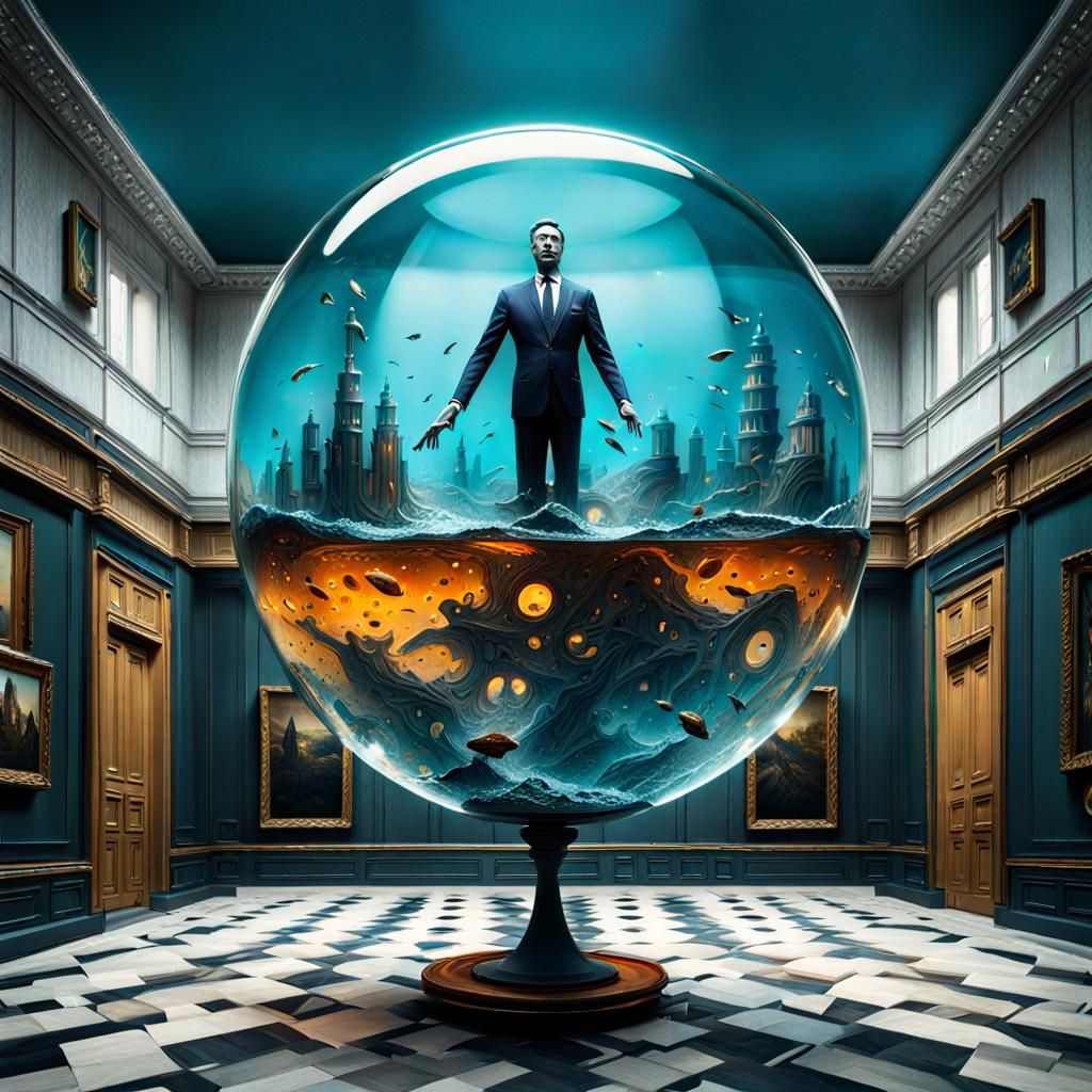 Surreal Dreamscape in Hyperrealistic Splash Art