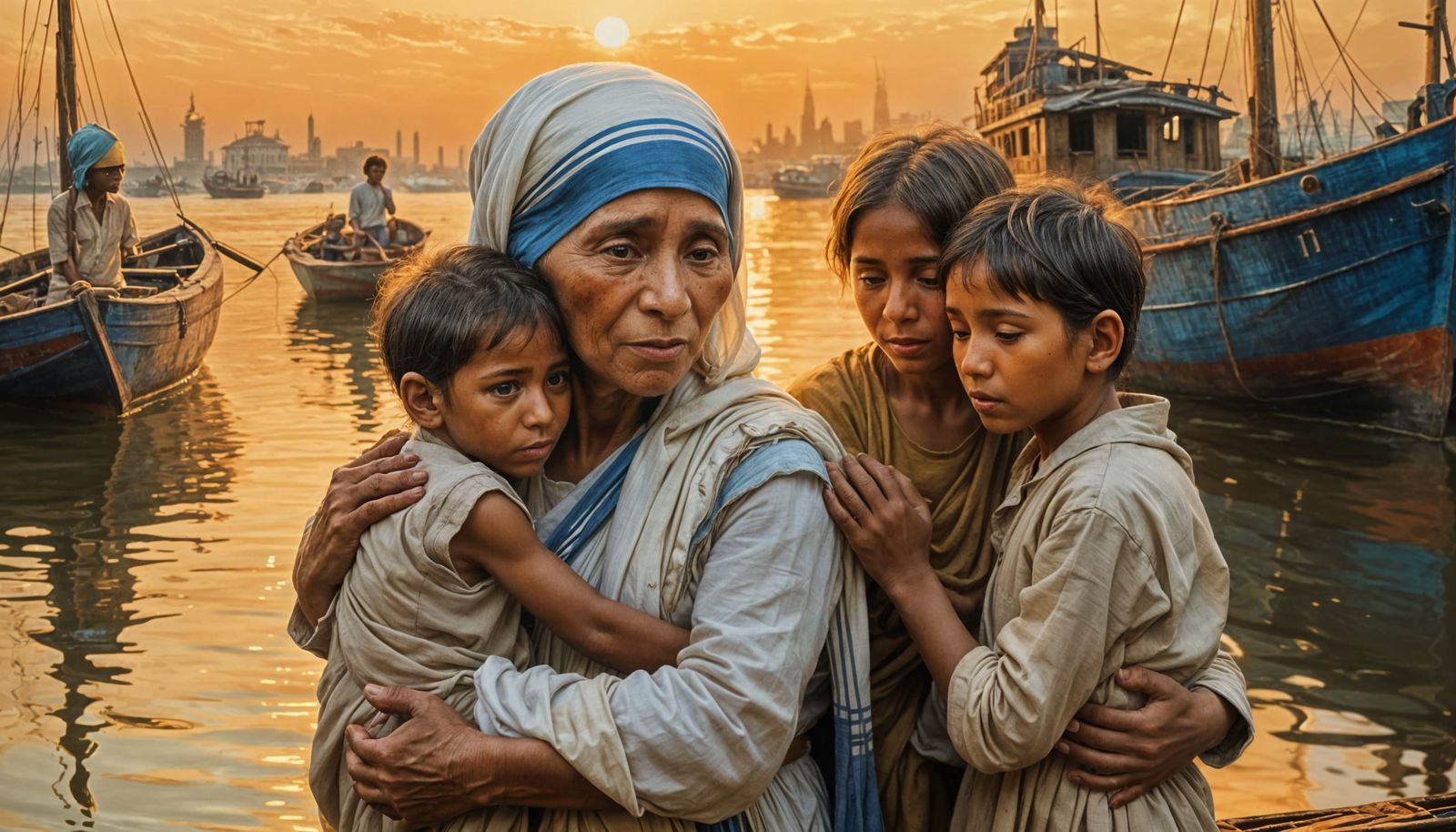 Mother Teresa saving homeless children