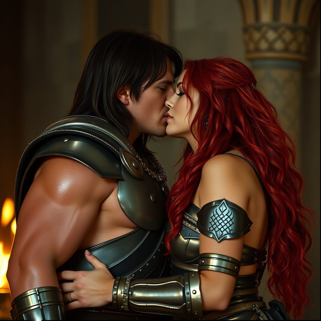 Red Sonja and Conan: A Cinematic Kiss