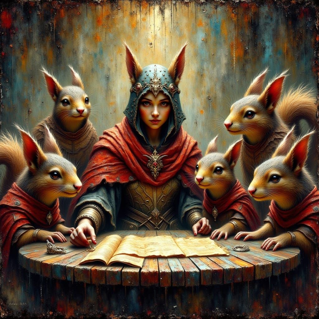 Princess and Squirrel Knights of the Round Table