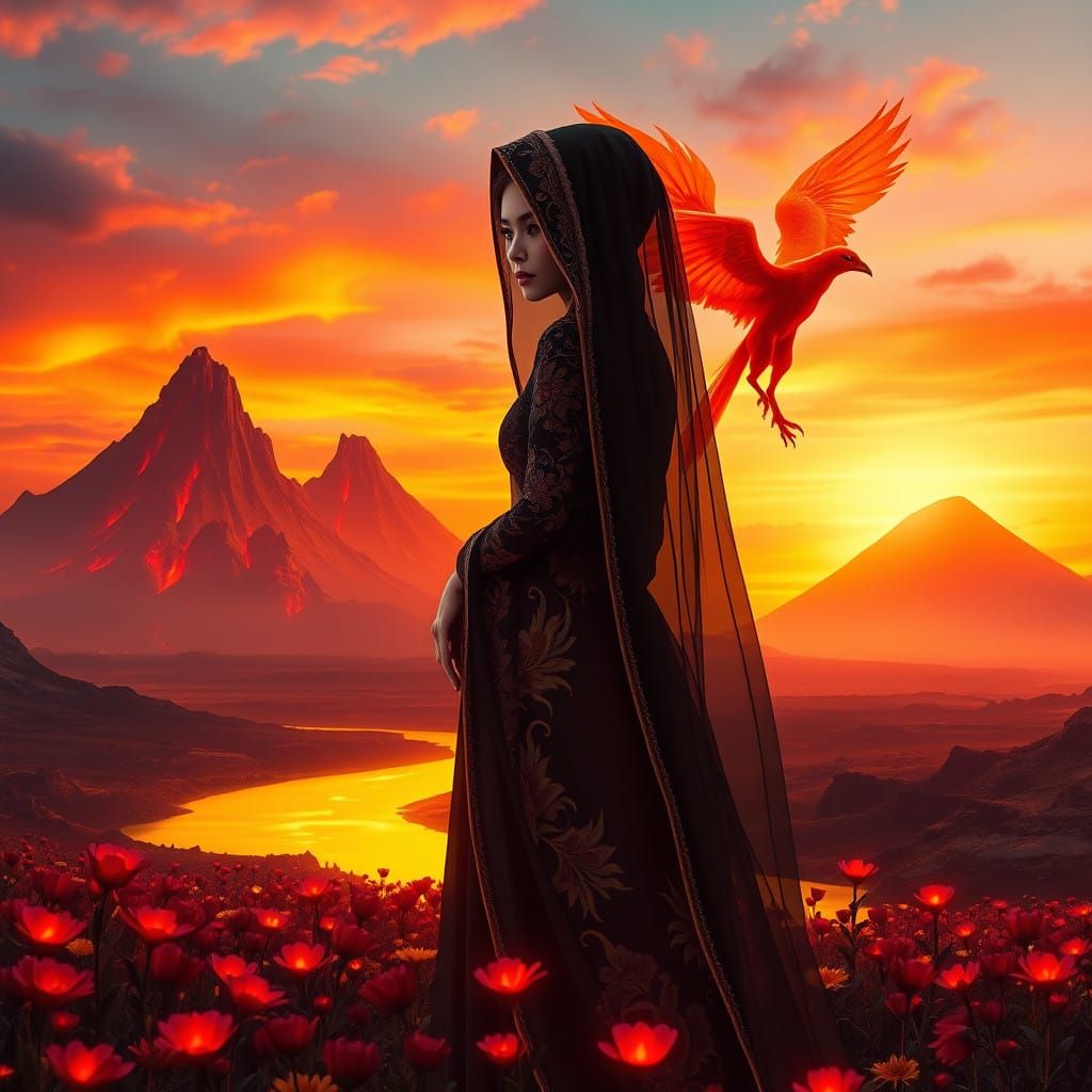 Fantasy Princess of Toasiria with Majestic Phoenix