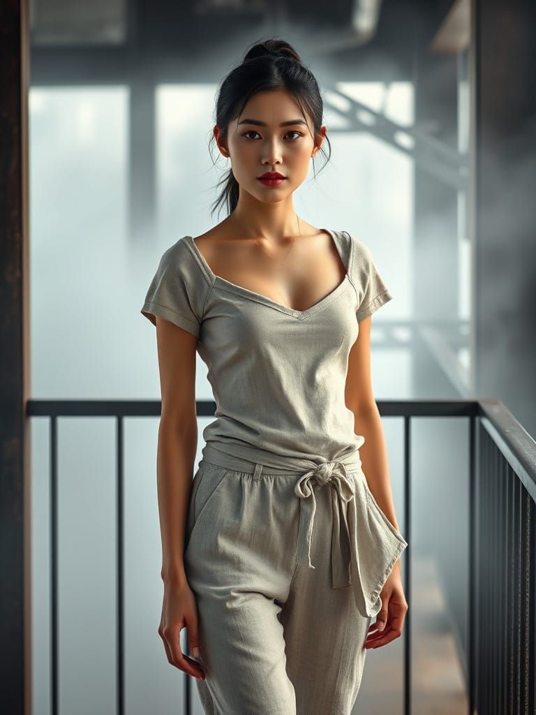 Vietnamese Beauty in Steampunk Elegance