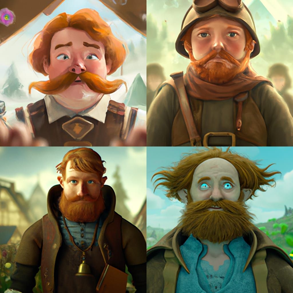 Anime Dwarf Cleric in Studio Ghibli Style