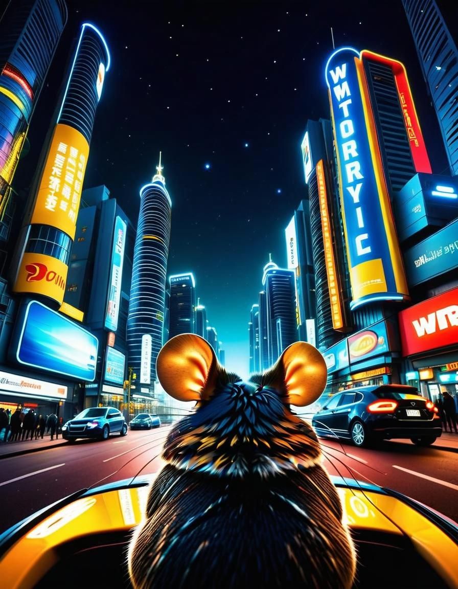 Fisheye Furry Creature in Hyperrealistic Rendering