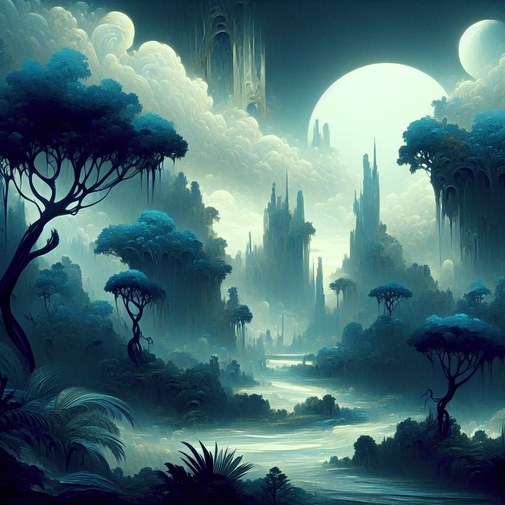 Surreal World in the Clouds Dreamscape