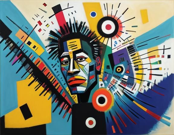 Abstract Portrait in Impasto Style