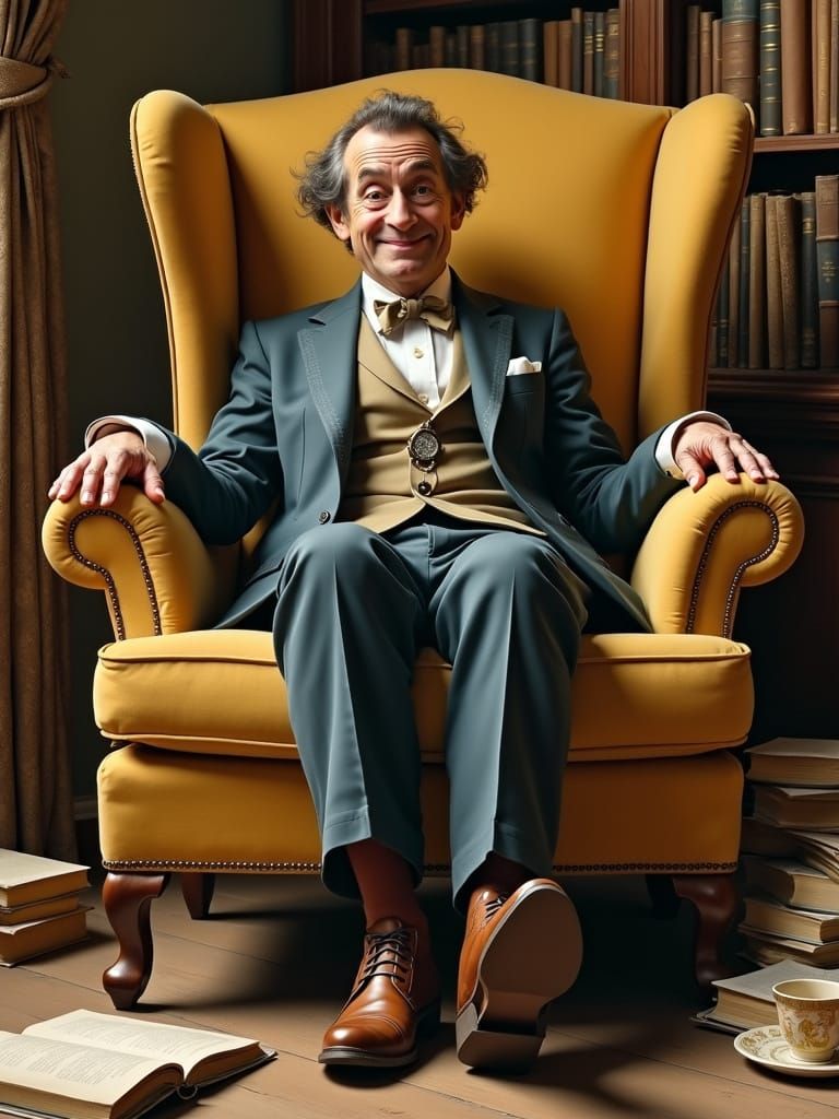 personification of avuncular pratfalls