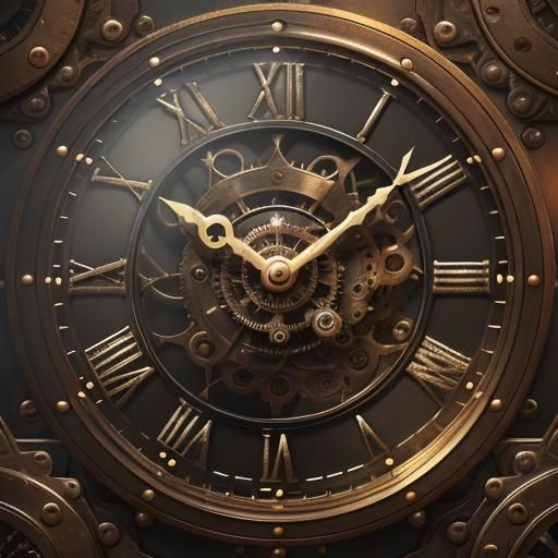 Steampunk Digimon Portrait with Clockwork and Brass