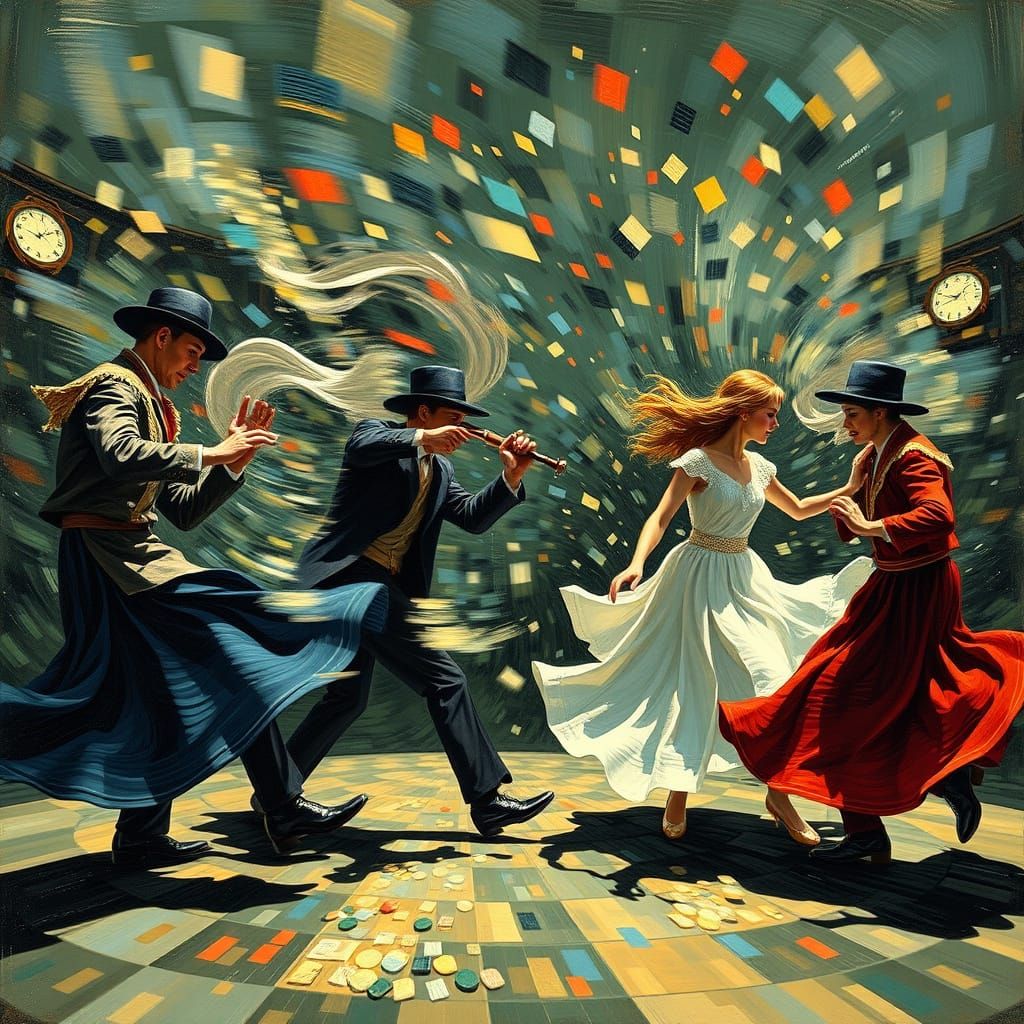 Kinetic Pointillism Captures Curling Players