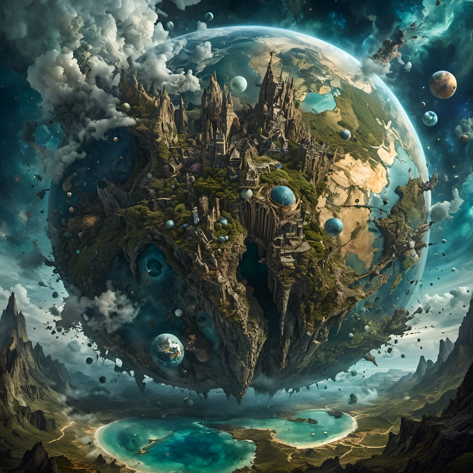 Suffering Planet Earth in Hyperkraximalism Style