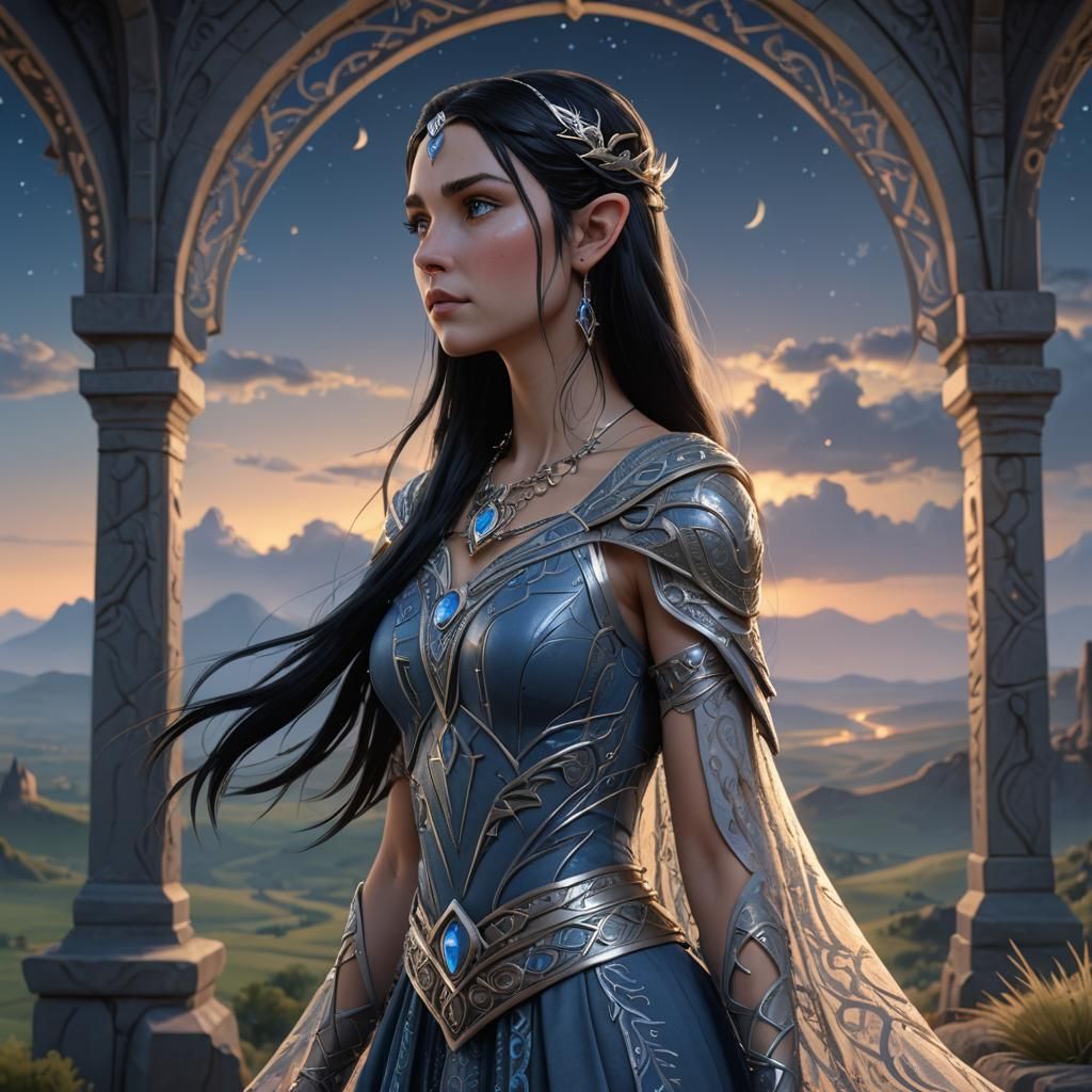 High Elven Princess Overlook in 3D Digital Art