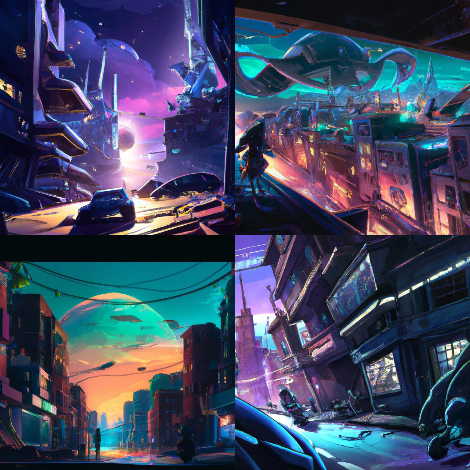 Epic Street Art in Moebius Style