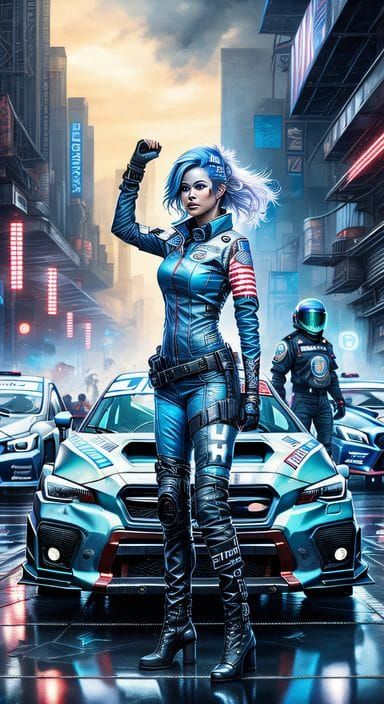 grid-girl-with-Bluescent-Subaru-WRX