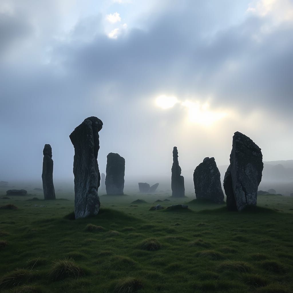 Calanais Standing Stones at Twilight