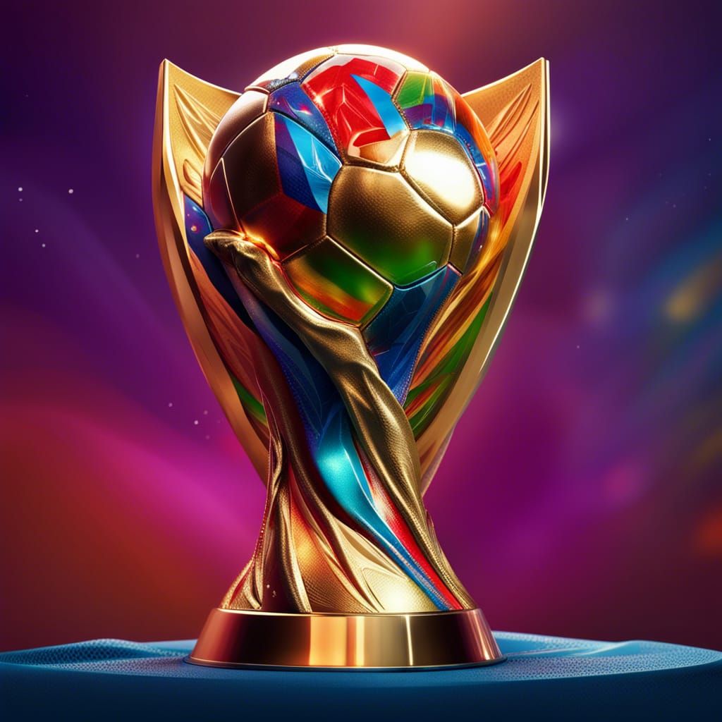Women's World Cup Trophy in Splash Art Style