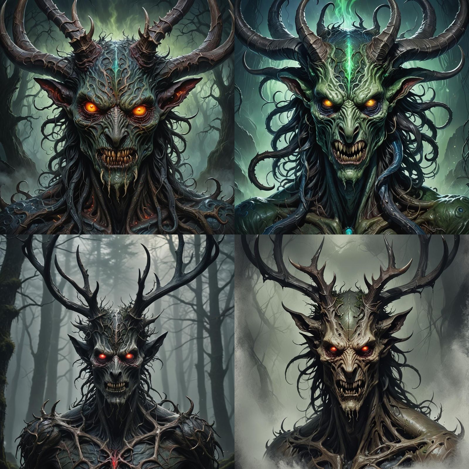 Demonic Lovecraftian Wendigo Portrait