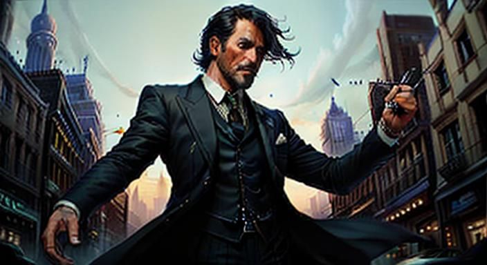 Elegant Woman with Man in Polaroid Style