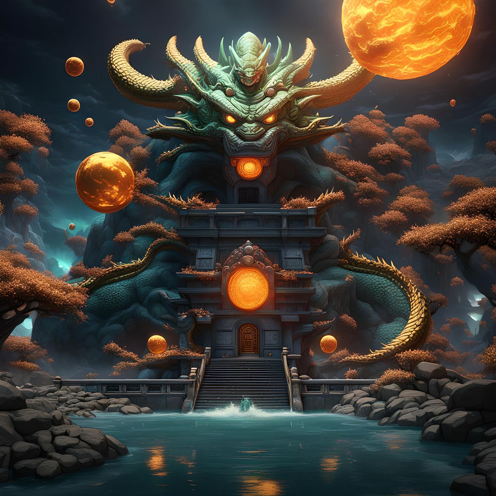 Cell from Dragon Ball Z: Detailed Digital Art