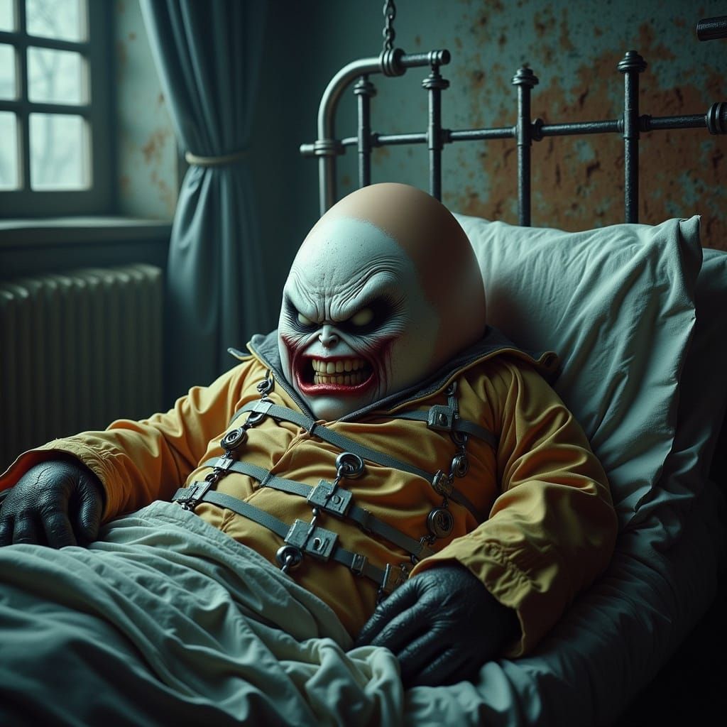 The Joker Egg Confined in Arkham Asylum