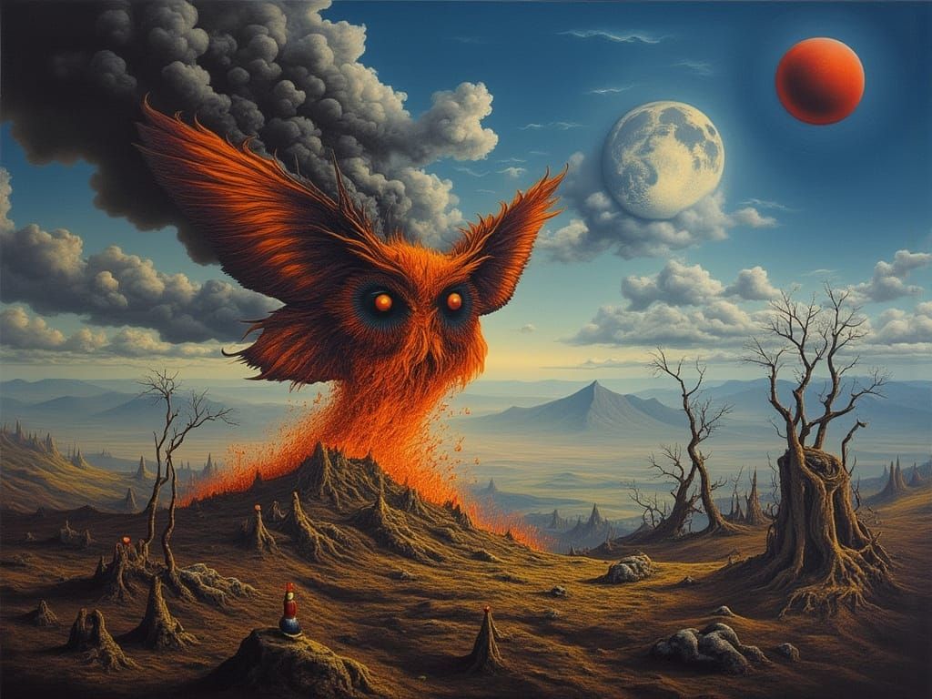 Surreal Xenomorph Butterfly Man in Elastic Reality