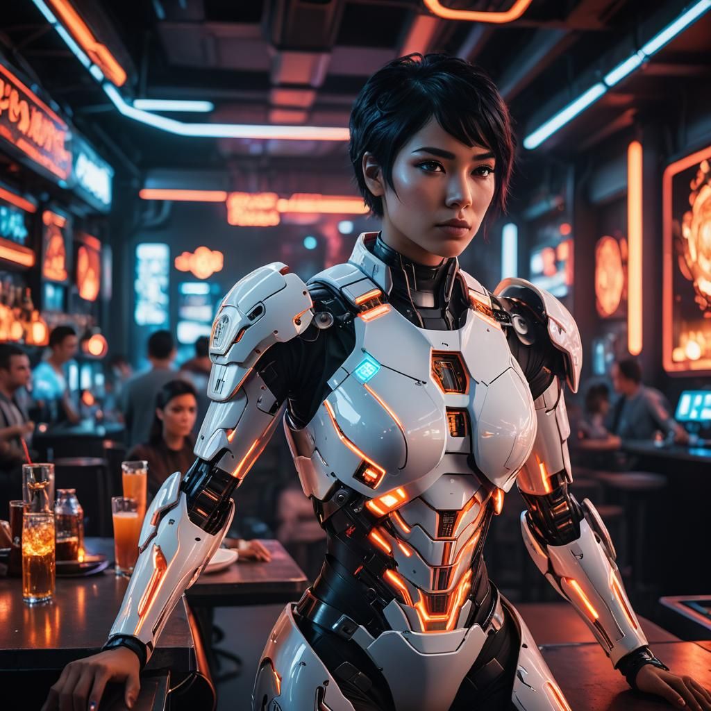 A female cyborg