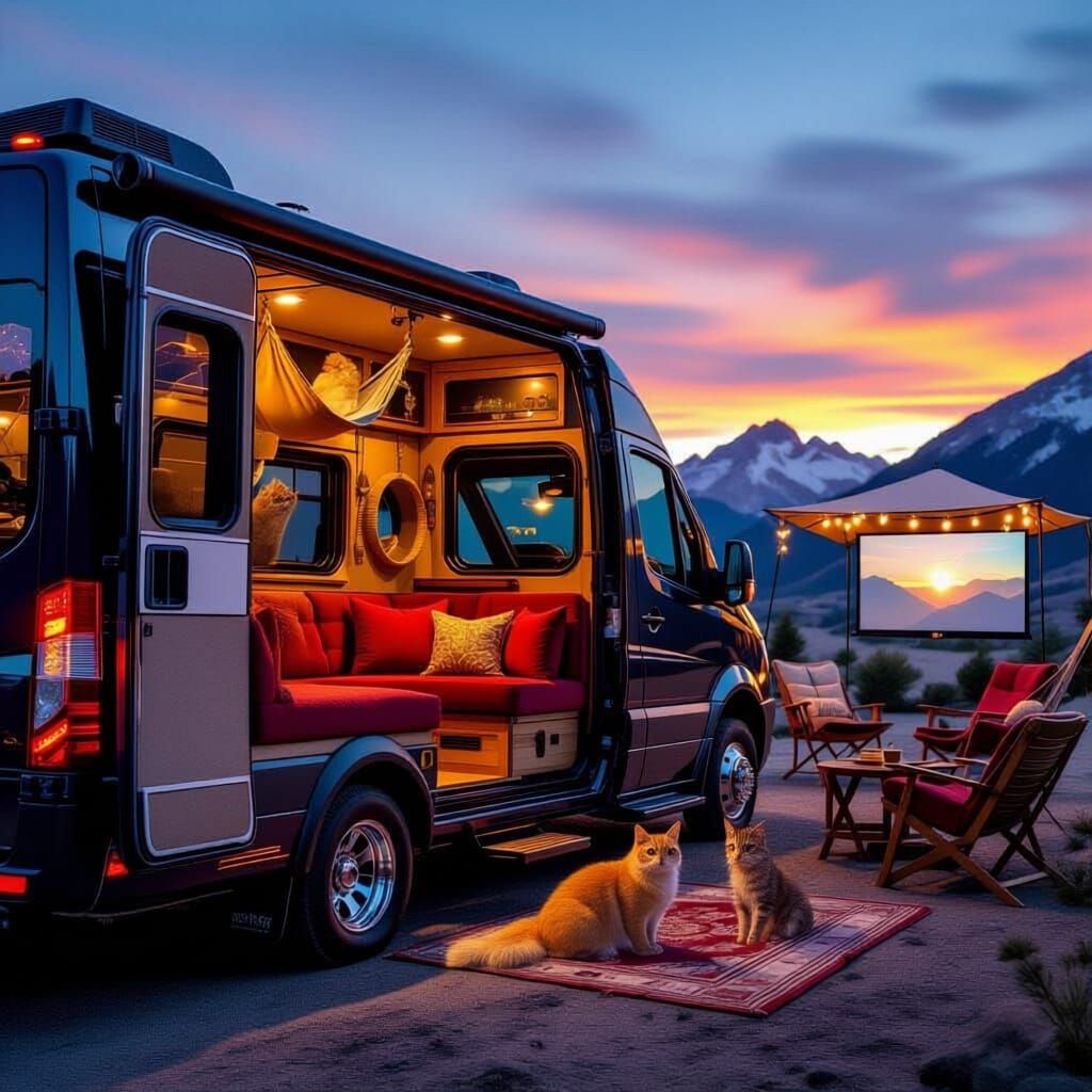 Luxurious RV Van for Cats Mountain Living
