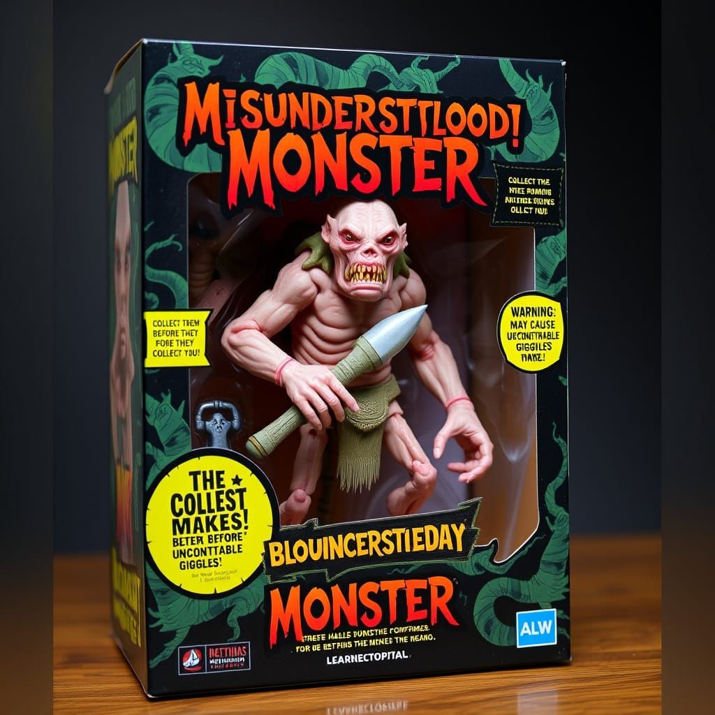 Grotesque yet Endearing Monster Action Figure Box